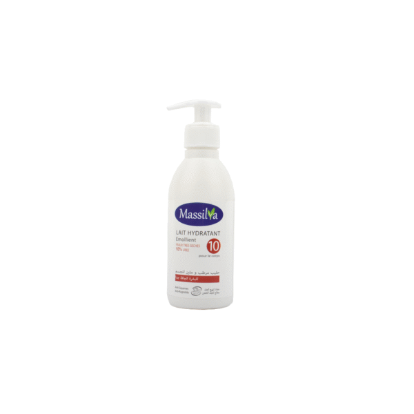 MASSILYA LAIT HYDRAT EMOLLIENT 10% CORP POUR PEAUX TRES SECHES