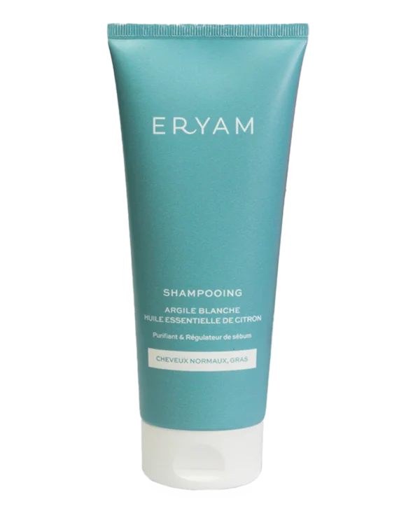 ERYAM Shampooing Sans Sulfates Argile Blanche & Huile Essentielle de Citron