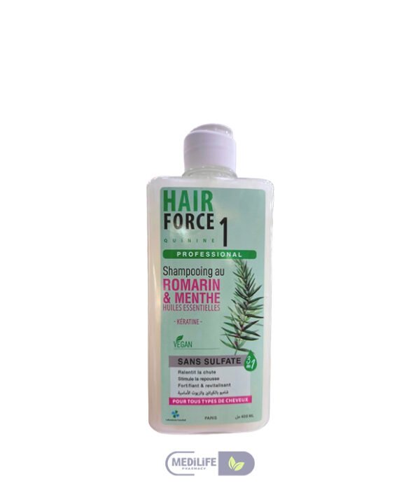 Hair Force 1 Shampooing Au Romarin et Menthe 3EN1
