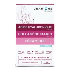 GRANIONS Complexe Hydratation - Tonicité, élasticité & hydratation de la peau - 60 comprimés