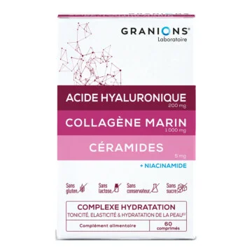 GRANIONS Complexe Hydratation - Tonicité, élasticité & hydratation de la peau - 60 comprimés