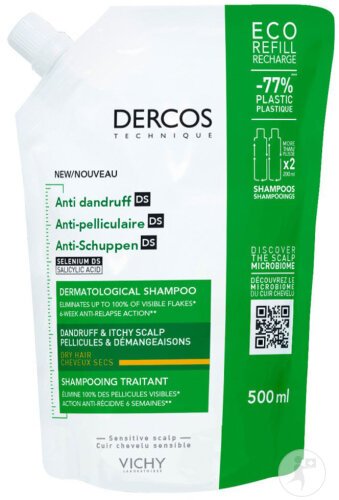 VICHY DERCOS SHAMPOOING ANTI-PELLICULAIRE F/500ML
