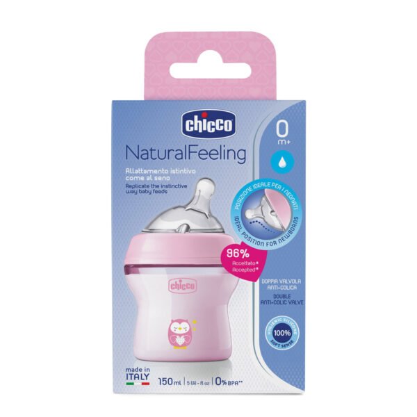 Chicco naturalFeeling biberon 0m+ rose 150ml